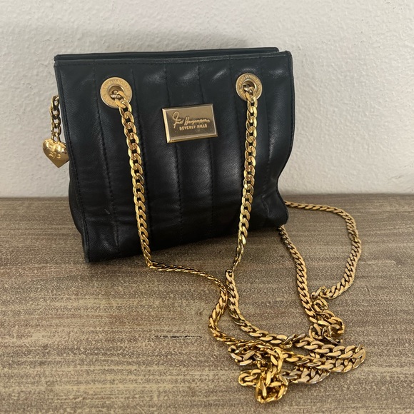 Fred Hayman Handbags - Fred Hayman Vintage Leather Quilted Chain Purse